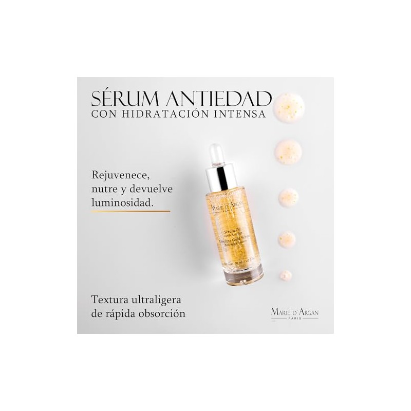 Marie Argan Sérum Facial Oro 24k 30ml Hidrata Ilumina Reafirma