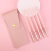 ENZO KEN Pink Portable Eyeshadow Brush Set, Vegan Eyeshadow Brush