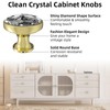 ELEBUILD 10 Pack Clear Crystal Cabinet Knobs, Gold, Kitchen Cupboard