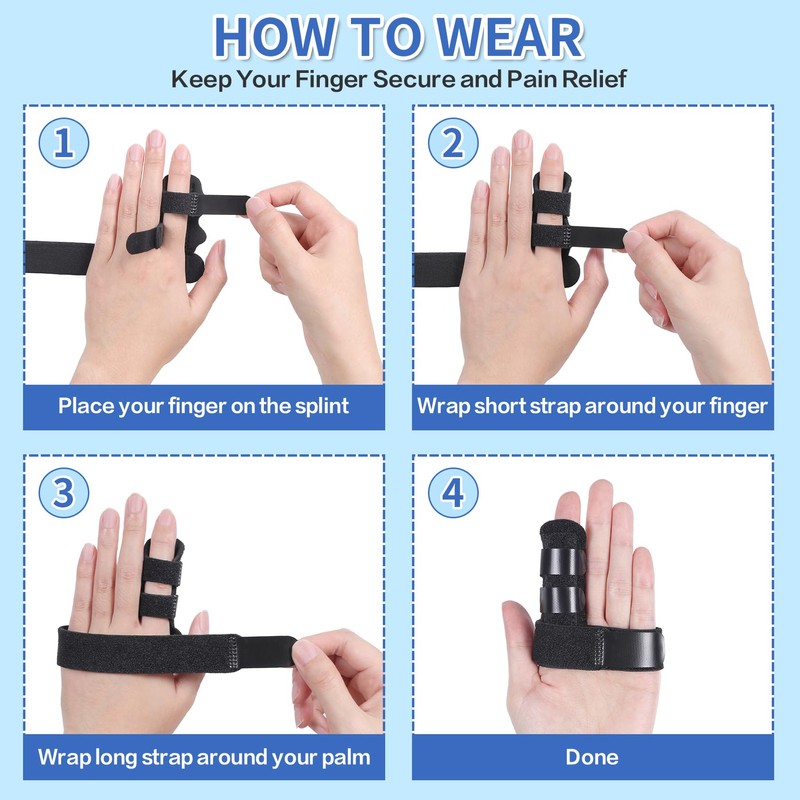 Wisesso Trigger Finger Splint, Index Finger Splint with 3 Adjustable