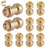 10-Pack HeSun Pushfit 90 Degree Elbow, 1/2"x1/2" Push to Connect