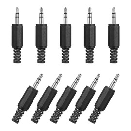 10PCS 3.5mm Replacement Repair Plug Jack, Solder Type DIY Audio Cable Connector, Headphone Jack Replacement, Stereo Headphone Jack Male Plug for Headphone Headset Earphone