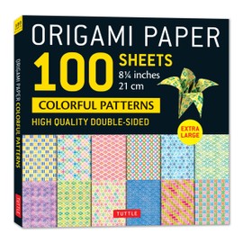 Origami Paper 100 Sheets Colorful Patterns 8 1/4 21 Cm: Extra Large Double-sided Origami Sheets Printed With 12 Different Color Combinations Instructions for 5 Projects Included