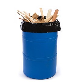 38" x 60" x 4 mil 55 to 60 Gallon Black Eco-Manufactured Plastic Heavyweight Trash Can Liners (Case of 50)