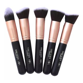 Make Up Box Set de 14 brochas de maquillaje Make Up Box Kabuki Brush Rose Gold Kabuki Brush Set Rose Gold black/rose gold