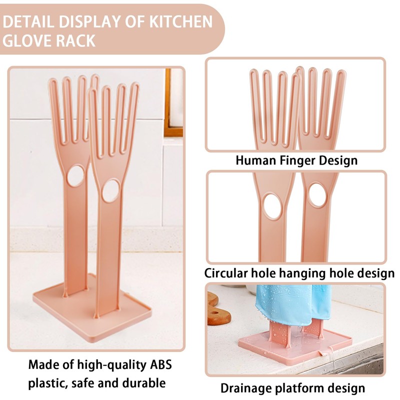 Bntyok Kitchen Gloves Holder Mitten Dryer Reusable Plastic Washing Rack