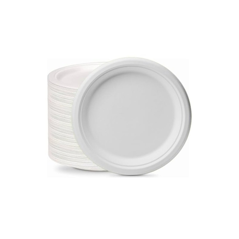 Ecokanta Premium Disposable Plates, Made of Natural Sugarcane Fibers -