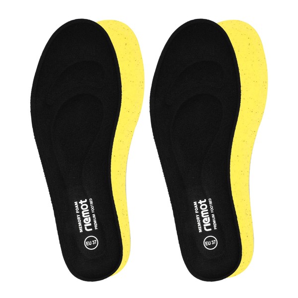 riemot 2 Pairs Memory Foam Insoles for Men Replacement Shoe