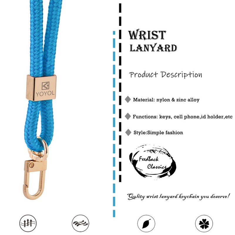 YOYOL Key Chain, Wrist Lanyard Key Chain, Key Ring, Cool