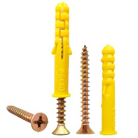 YIYINOE Dowel Set - Premium Wall Dowels with Screws, Universal Dowels for Reliable Attachment - Complete Dowel Assortment with 130 M4 x 40 Screws and 130 M6 x 40 PP Expansion Pipes