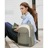 LOVEVOOK Laptop Backpack Purse for Women, Beige Green, 15.6 inches