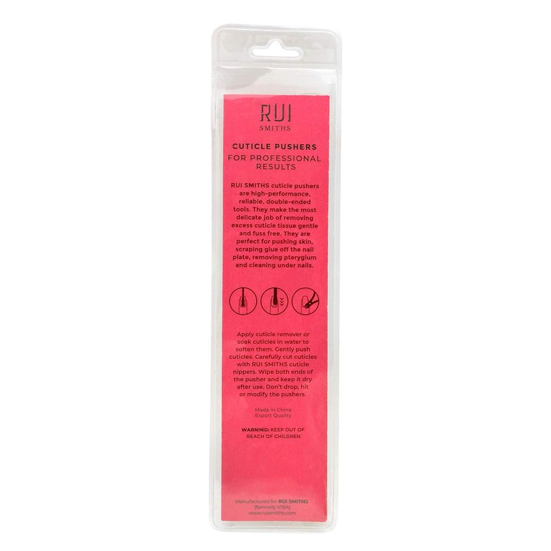 Rui Smiths Professional Double Ended Hypoallergenic Stainless Steel Metal Pusher