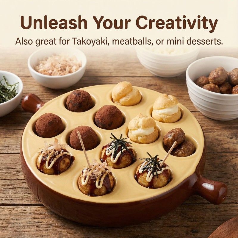 Hemoton Ceramic Escargot Baking Dish, 12 Holes Snail Plate with