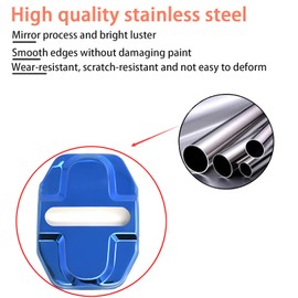 YJMOTOR Door Lock Covers Protection Trim for Jeep Wrangler JK JKU 2007-2018, for Jeep Grand Cherokee, for Dodge Chrysler 6Pcs(Blue)