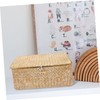 STOBAZA Bamboo Storage Boxes Lids Seagrass Wicker Baskets under Bed