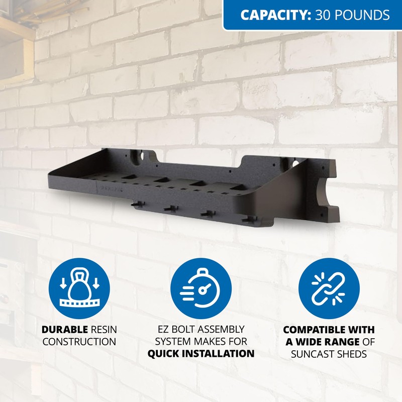 Suncast 25" x 8" x 5.5" Resin Shelf Accessory with