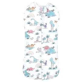 Hudson Baby Infant Girl Sleep Pod, Pink Dinosaur Adventures, 0-2 Months