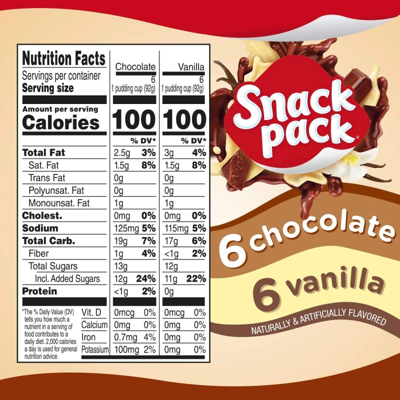ConAgra Foods Sales, Inc. Snack Pack Chocolate and Vanilla Pudding