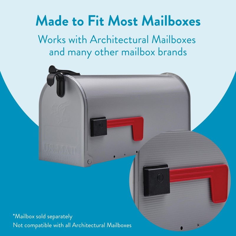 Architectural Mailboxes Plastic Mailbox Flag Replacement Kit, Red