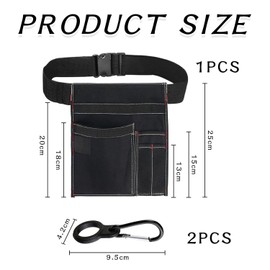 1 Piece Tool Bag and 2 Pieces Water Bottle Buckle, Multi-Compartment Tool Bag, Hardware Tool Bag, Gardening Tool Bag