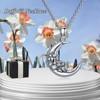SIMONLY Sterling Silver Birth Month Flower Necklace for Women Gothic