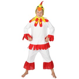 Foxxeo Chicken Costume Chicken Costume Chicken for Children White Children's Costume Size 110-116