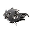 3D Car Stickers And Decals Motorcycle Metal Emblem, Dragon, Silver