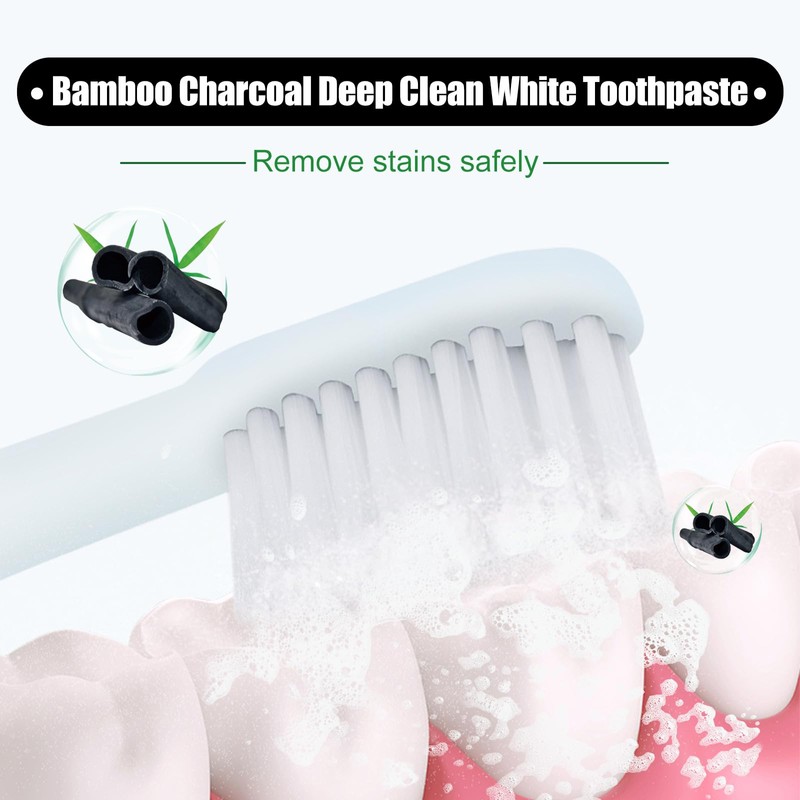 Dyceittdia Bamboo Charcoal Toothpaste, Bamboo Charcoal Deep Teeth Whitening Toothpaste