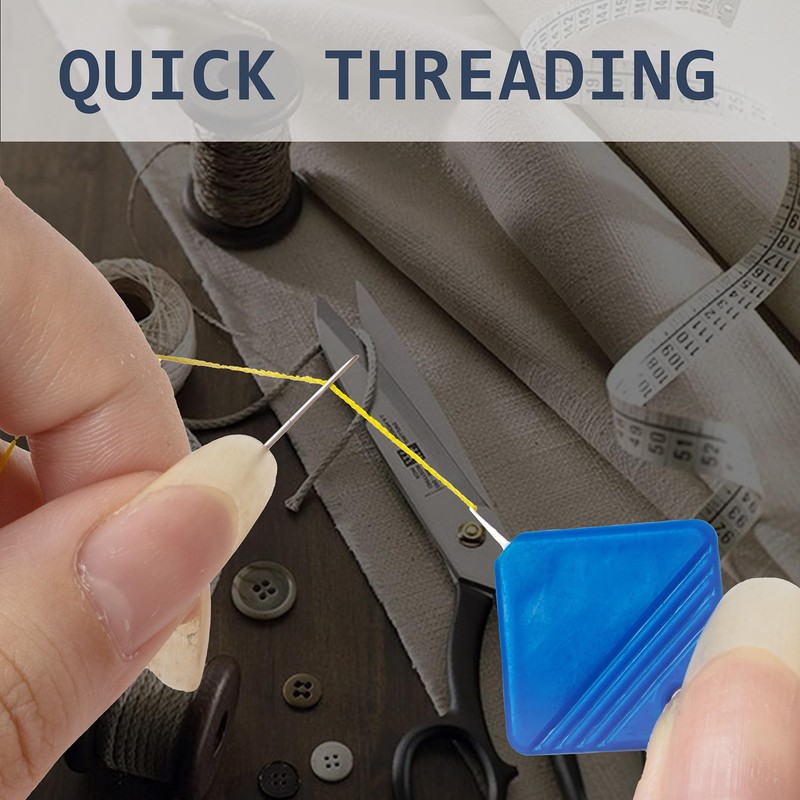 LB 2025 Sewing Machine Needle Threader 5Pc Blue Universal Square