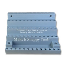 Make it Snappy Benchtop or Wall-Mount Bit Organizer - Neatly organize your 1/4" hex shank bits and MORE - Holds 75 Tools Total - Made in the USA