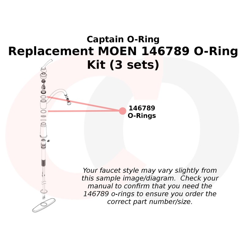 Captain O-Ring – Replacement 146789 O-Rings for Specific Moen Single-Handle
