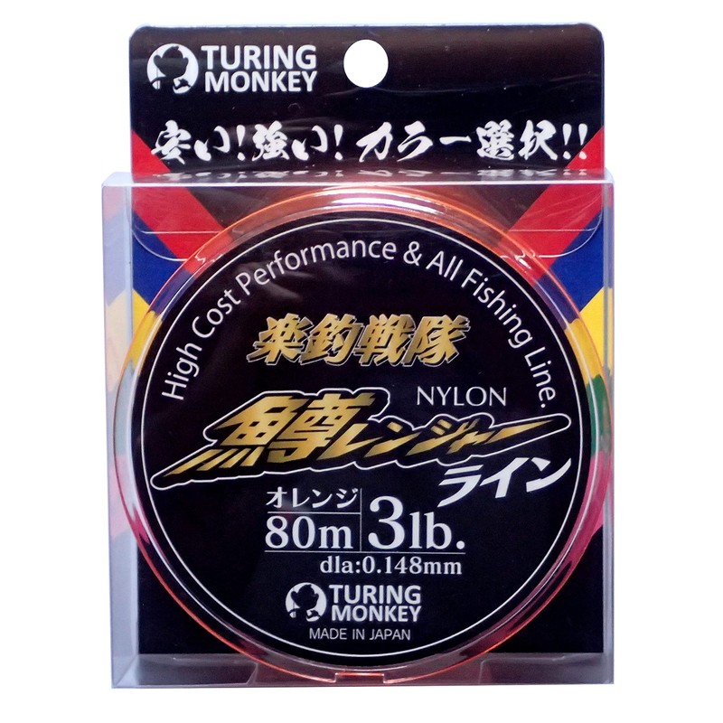 turingmonkey Tsurimon Rakutsuri Sentai Trout Ranger Line Nylon, 26.2 ft