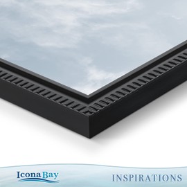 Icona Bay 6x4 inch Picture Frames (Black, 6 Pack) Beautifully Detailed Moulding, Contemporary Picture Frame Set, Wall Mount or Table Top, Inspirations Collection
