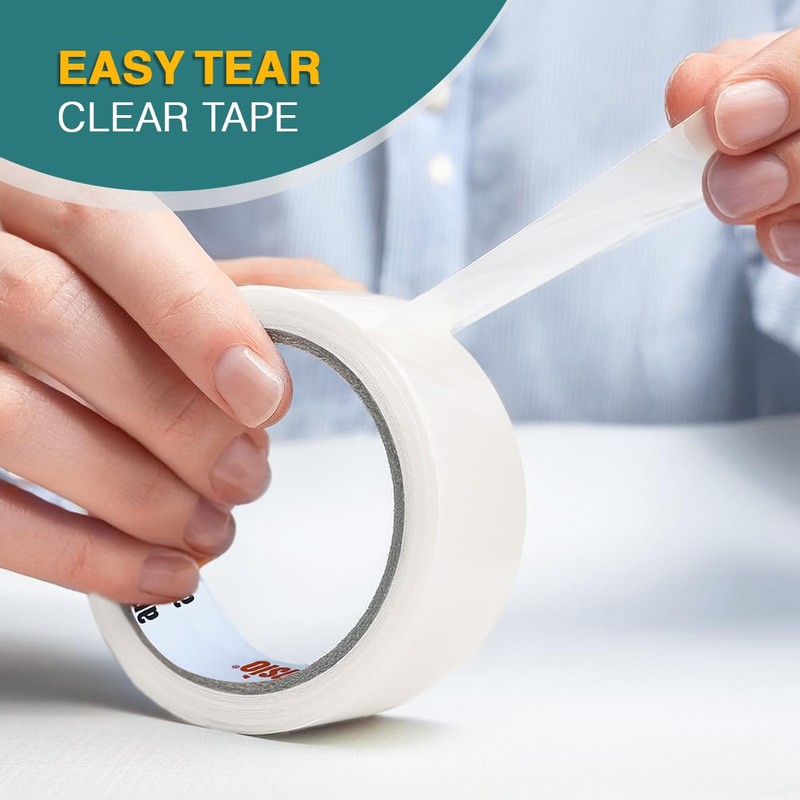 ANSIO Cellotape Clear Packing Tape 24mm x 50m - Pack