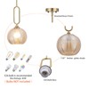 BAODEN Amber Glass Pendant Light Set of 2 Modern Globe