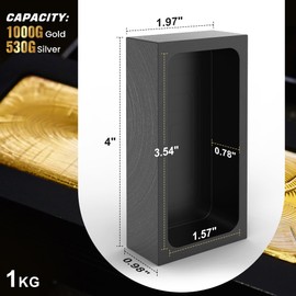 MMasters 1kg-2 Pieces Premium Graphite Ingot Mold for Metal Casting - High-Purity Material for Gold, Silver, Aluminum, Copper, and Brass - Heat Resistant up to 1800℃/3272℉