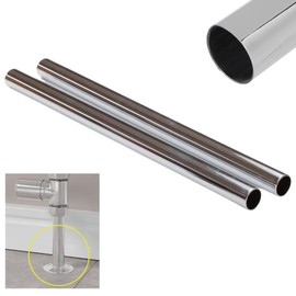 Citystores® 2 Pack Chrome Radiator Sleeves Pipe Covers 15mm x 20cm