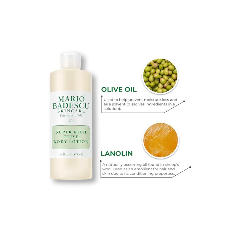 Mario Badescu Loción corporal de oliva súper rica