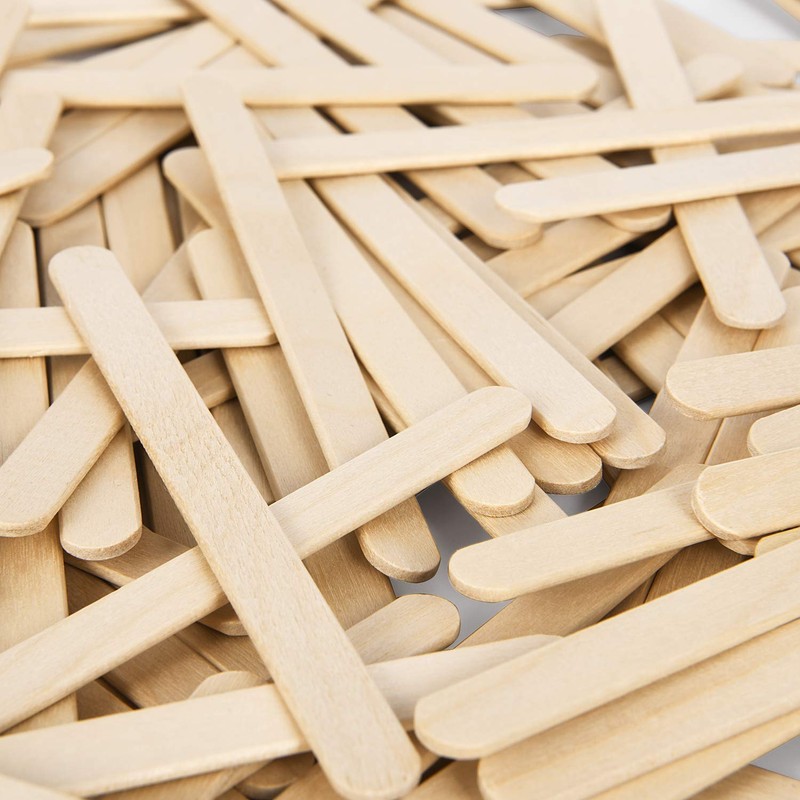 Magicfly 1000pcs Popsicle Sticks, Natural Wooden Food Grade Craft Sticks,