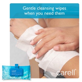 Carell Personal Care Wipes - Pack of 1 - 40 Wipes -Dermatologically Tested, Rinse Free, Multi Purpose, Cleansing Wipes Ideal for Patient Use - White
