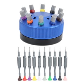 Watch Repair Screwdriver Set,10pcs Watch Strap Watchband Remover Screwdriver Watch Repairing Tool with Spare Head Base