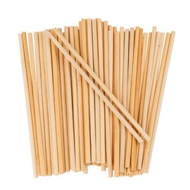 Ideen mit Herz Wooden Sticks, Pack of 50, Round, 13.8 cm Long, Diameter 4 mm, Smooth Polished, Bamboo, Rod Can Be Shortened, for Decoration, Model Making, Crafts, DIY