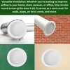 White Circular Ventilation Grille with Flyscreen - Round Air Vent