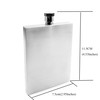 iSavage 3 oz Hip Flask with Square Right Angle Brushed