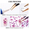 Meibite Fuchsia Flatback Rhinestones, Glass Rhinestones for Nail Art and