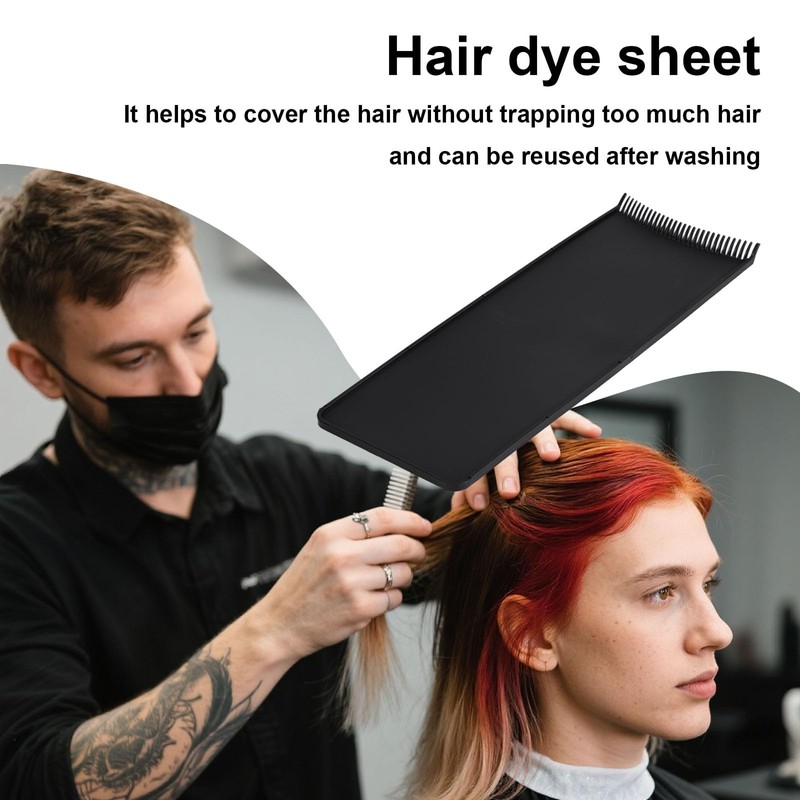 Balayage Highlighting Board with Teeth, Hair Coloring Palette Reusable Foiling