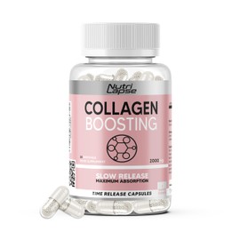 Nutri Lapse 120 Pure Marine Collagen Boosting Advanced Granular Biotechnology Capsules | Type 1 Hydrolysed Marine Collagen with Biotin and Hyaluronic Acid | Slow Release Maximum Absorption.