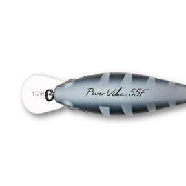 LMAB Crankbait 5.5 cm Power Vibe 55F - 3 Running Depths, Floating - Wobbler Bass, Crankbait Wobbler, Artificial Bait Fishing, Perch Wobbler, Spin Fishing Bait (Black Tiger, SR, Running Depth 1-2 m, 12