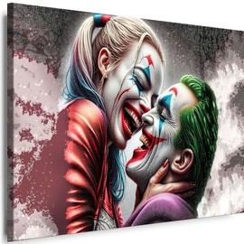 Myartstyle - Pictures Joker 100 x 70 cm Canvas Pictures XXL - 1-Piece Wall Pictures Film Popular Movies Art Prints w-P-2020-158
