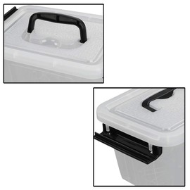 AnnkkyUS 6-Pack 3 L Small Box with Lid, Plastic Storage Bins